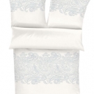 Ibena Satinbettwäsche "Paisley Ornamente", weiß/grau